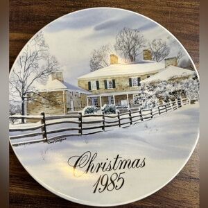 Smuckers 1985 Christmas Collector Plate Series
